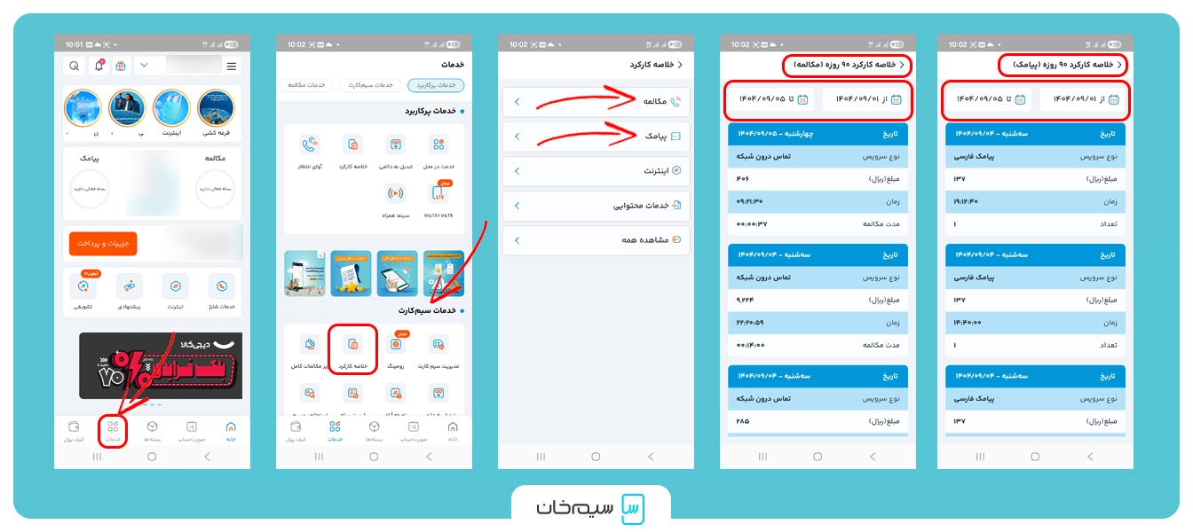 پرینت خط همراه اول با استفاده از اپلیکیشن همراه من 